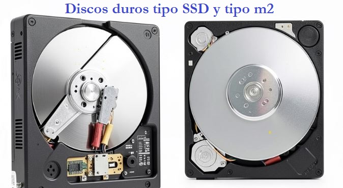 Discos duros con texto
